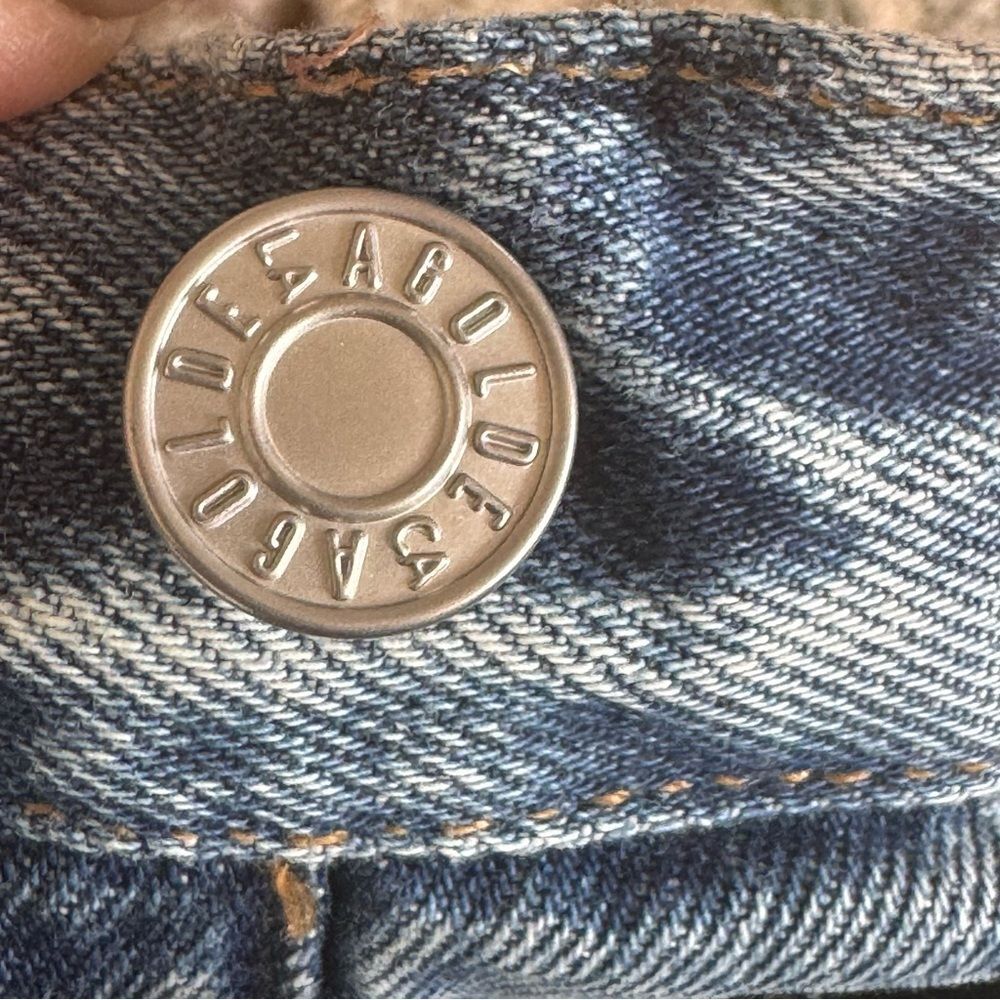 Agolde 90’s High Rise Loose Fit Raw Hem Jeans in Isolate Sz 26 - Picture 11 of 12